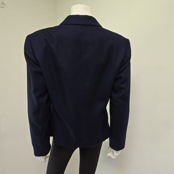 Pendleton Blazer Jacket Womens 12P Petite Navy Blue One Button Virgin Wool USA - Picture 4 of 7